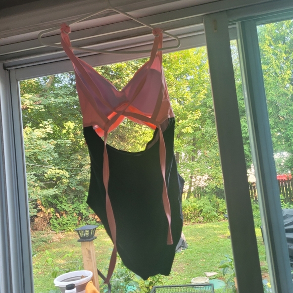 Pop Pink and White Swimwear - Picture 6 of 7